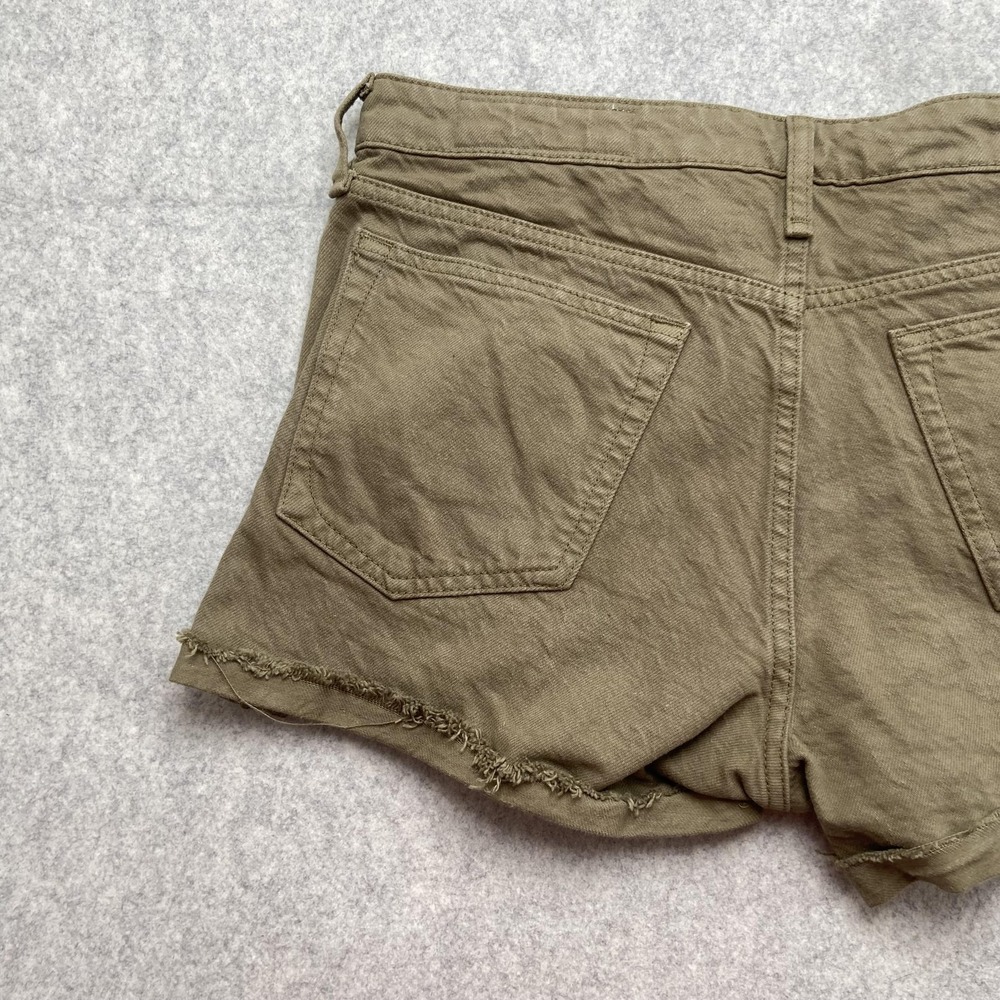 Rag & Bone Jean Shorts Womens 28 (32x2) Light Olive Green Cutoff Frayed - Picture 14 of 16